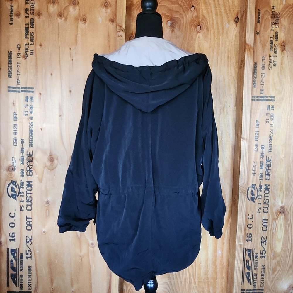 Black Hooded Jacket with Cream Lining - Picture 6 of 7